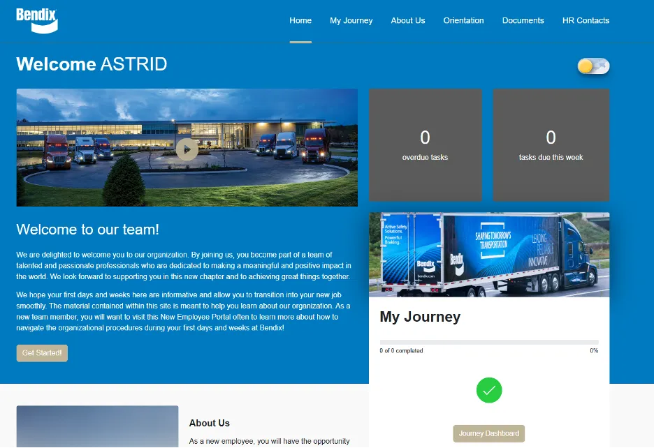 Rival platform — Bendix onboarding