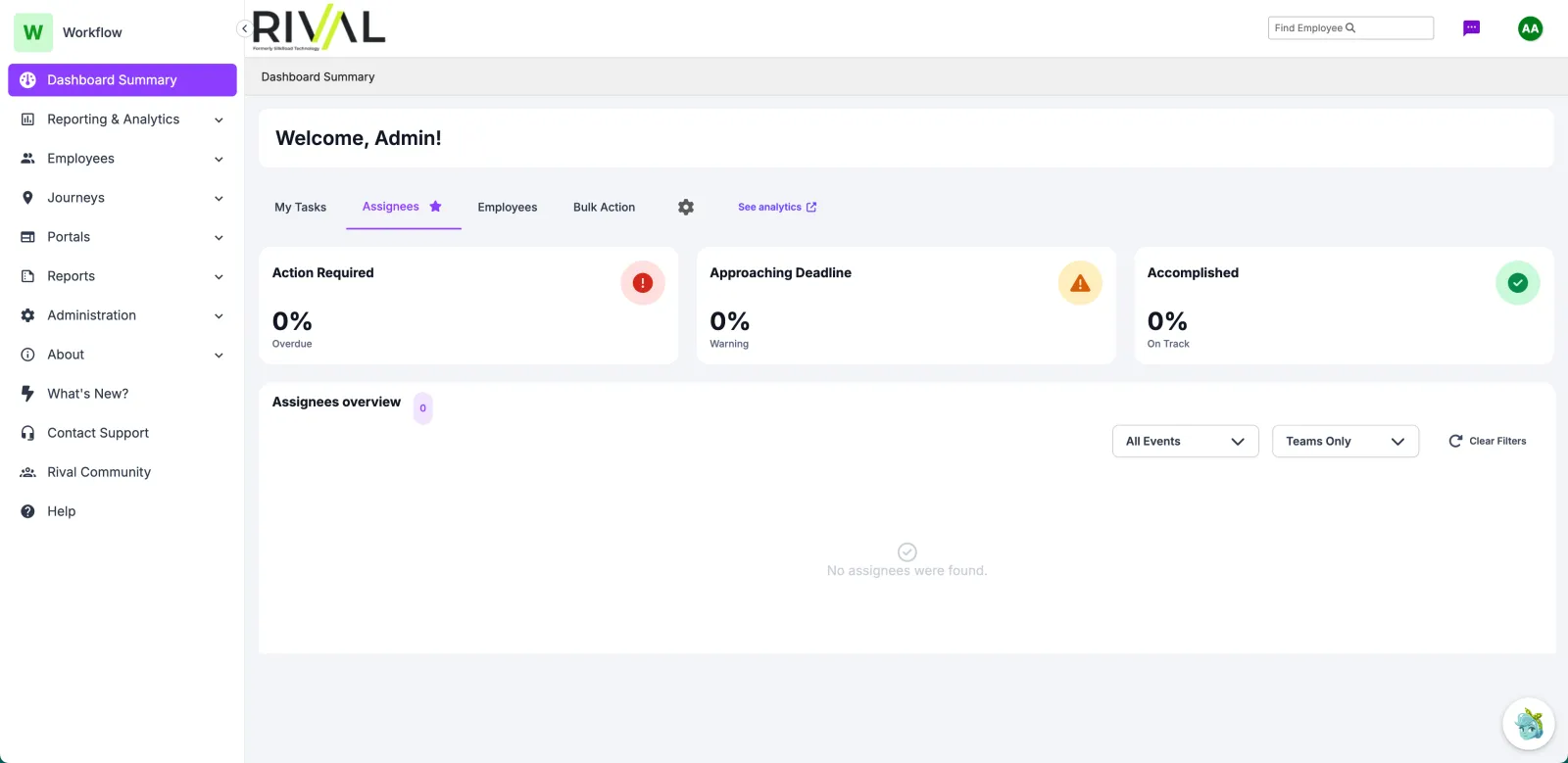 Rival Workflow Dashboard