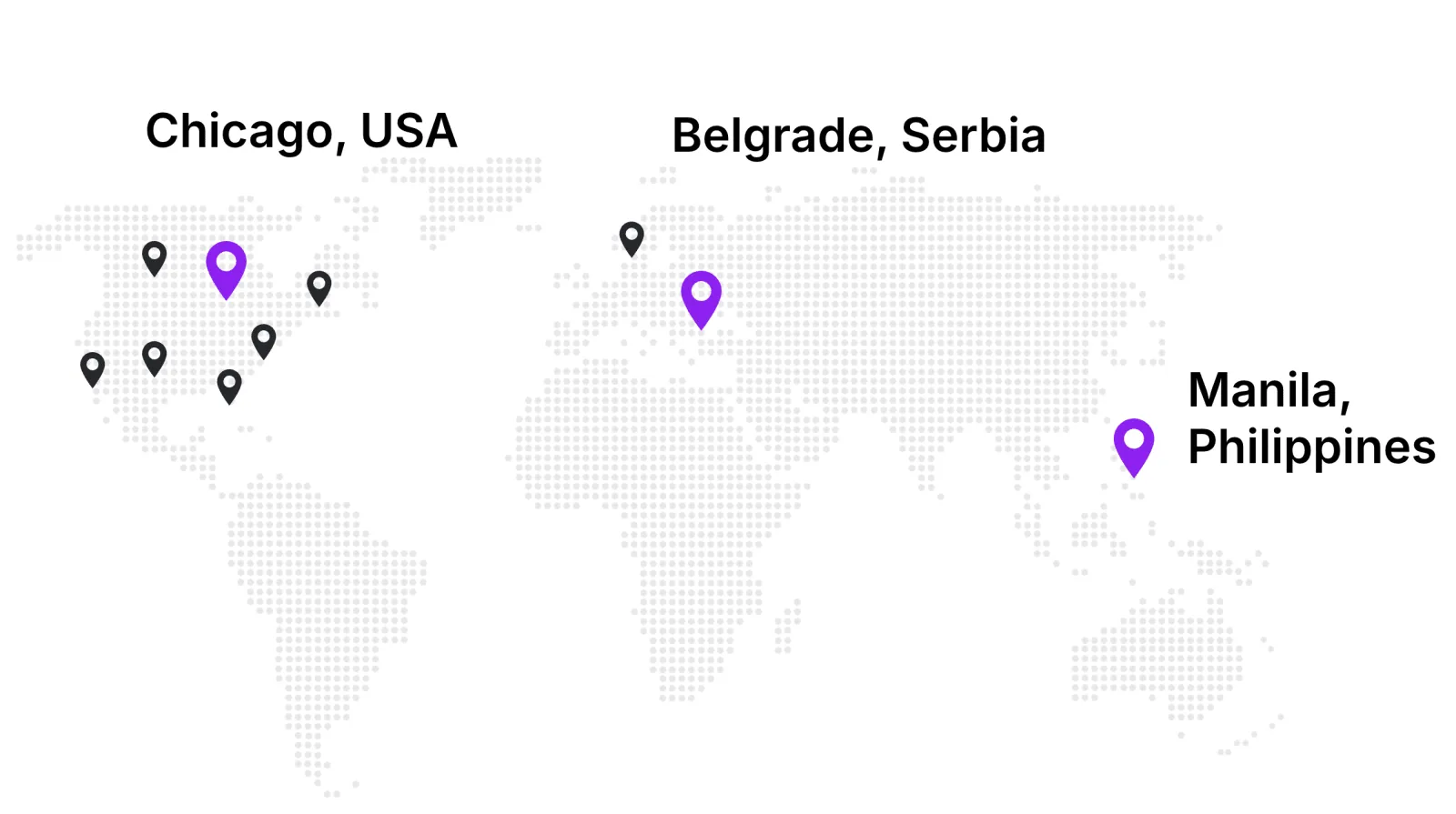 Rival global locations
