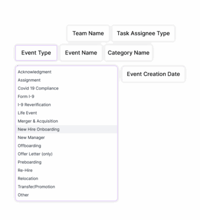 Sample Screen for Filtering