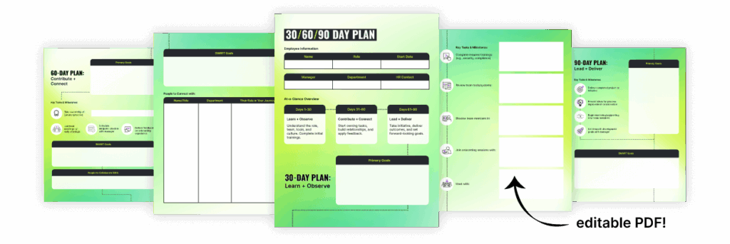 30/60/90 Day Plan